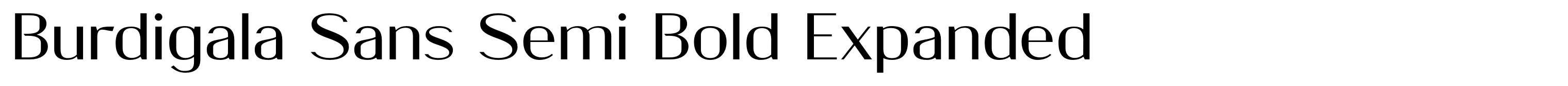 Burdigala Sans Semi Bold Expanded